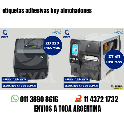 etiquetas adhesivas hoy almohadones