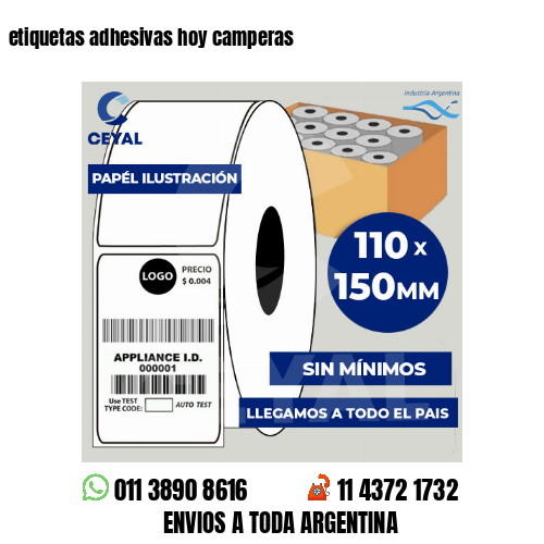 etiquetas adhesivas hoy camperas