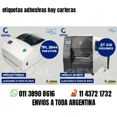 etiquetas adhesivas hoy carteras