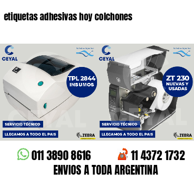 etiquetas adhesivas hoy colchones