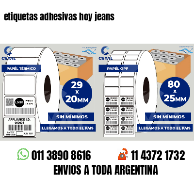 etiquetas adhesivas hoy jeans