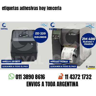 etiquetas adhesivas hoy lenceria