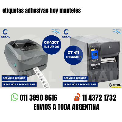 etiquetas adhesivas hoy manteles