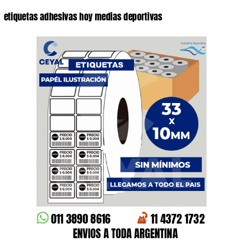etiquetas adhesivas hoy medias deportivas