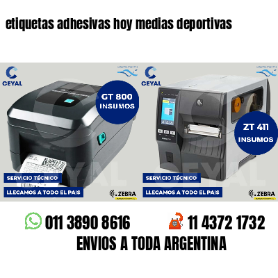 etiquetas adhesivas hoy medias deportivas