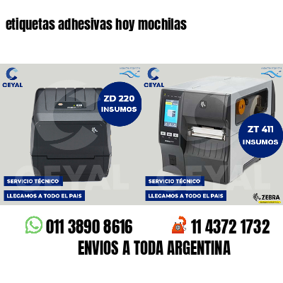 etiquetas adhesivas hoy mochilas