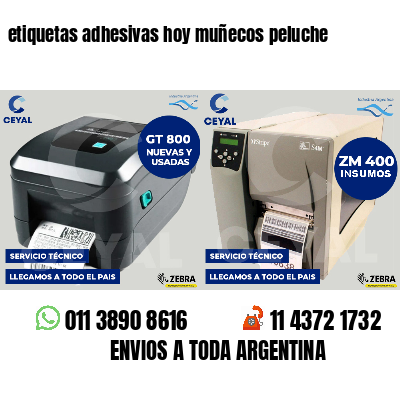 etiquetas adhesivas hoy muñecos peluche