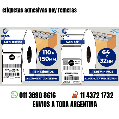 etiquetas adhesivas hoy remeras