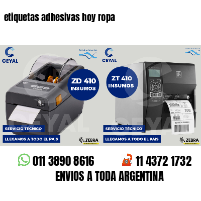etiquetas adhesivas hoy ropa
