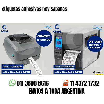 etiquetas adhesivas hoy sabanas