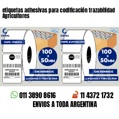 etiquetas adhesivas para codificación trazabilidad Agricultores