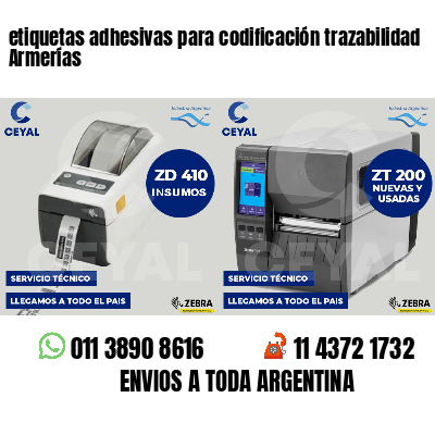etiquetas adhesivas para codificación trazabilidad Armerías