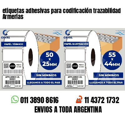 etiquetas adhesivas para codificación trazabilidad Armerías