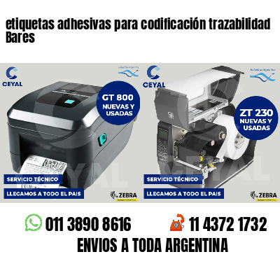 etiquetas adhesivas para codificación trazabilidad Bares