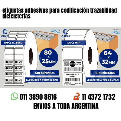 etiquetas adhesivas para codificación trazabilidad Bicicleterías