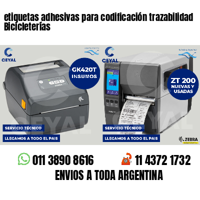 etiquetas adhesivas para codificación trazabilidad Bicicleterías