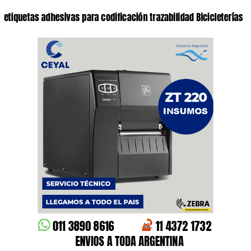 etiquetas adhesivas para codificación trazabilidad Bicicleterías