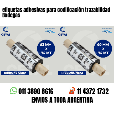 etiquetas adhesivas para codificación trazabilidad Bodegas