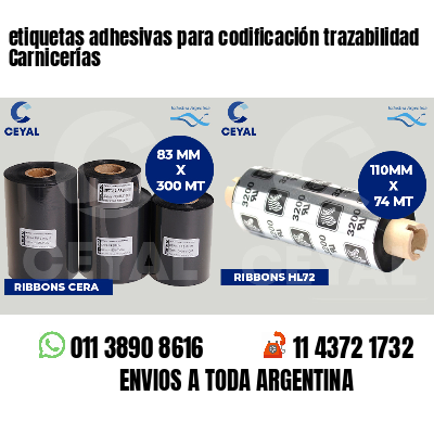 etiquetas adhesivas para codificación trazabilidad Carnicerías