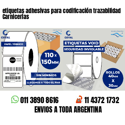 etiquetas adhesivas para codificación trazabilidad Carnicerías
