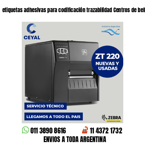 etiquetas adhesivas para codificación trazabilidad Centros de belleza