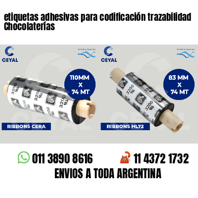 etiquetas adhesivas para codificación trazabilidad Chocolaterías