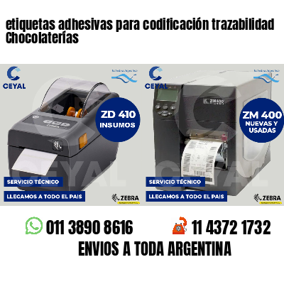 etiquetas adhesivas para codificación trazabilidad Chocolaterías