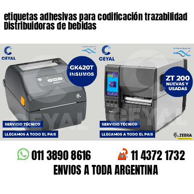 etiquetas adhesivas para codificación trazabilidad Distribuidoras de bebidas
