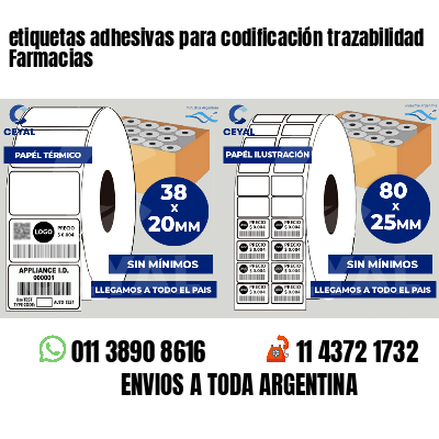 etiquetas adhesivas para codificación trazabilidad Farmacias