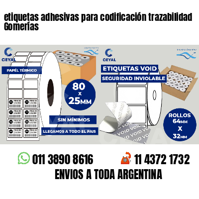 etiquetas adhesivas para codificación trazabilidad Gomerías