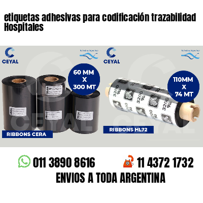 etiquetas adhesivas para codificación trazabilidad Hospitales