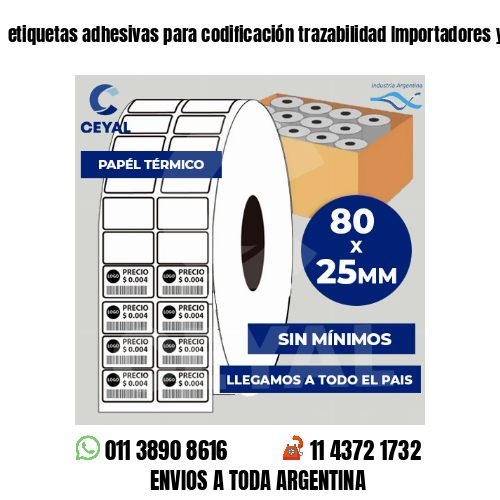 etiquetas adhesivas para codificación trazabilidad Importadores y exportadores