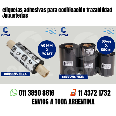 etiquetas adhesivas para codificación trazabilidad Jugueterías