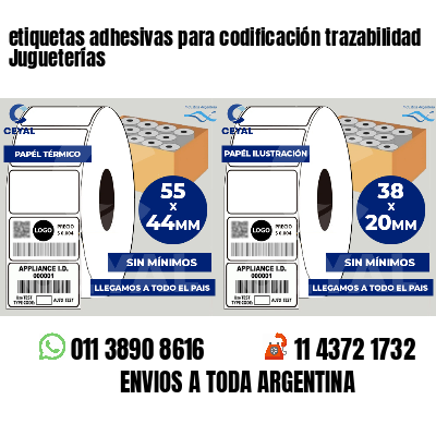 etiquetas adhesivas para codificación trazabilidad Jugueterías
