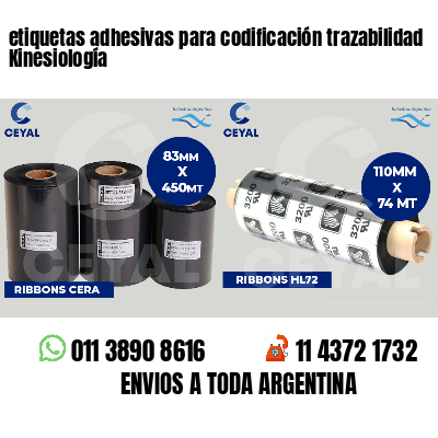 etiquetas adhesivas para codificación trazabilidad Kinesiología