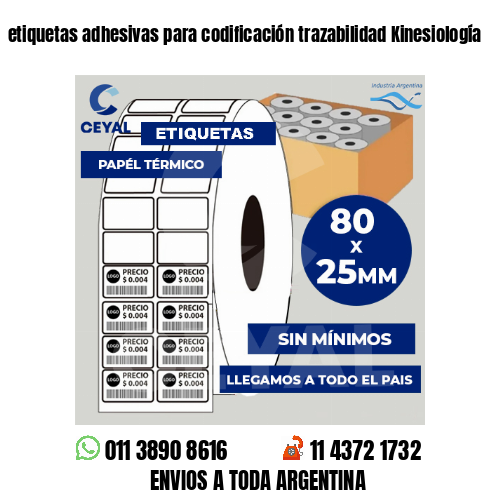etiquetas adhesivas para codificación trazabilidad Kinesiología