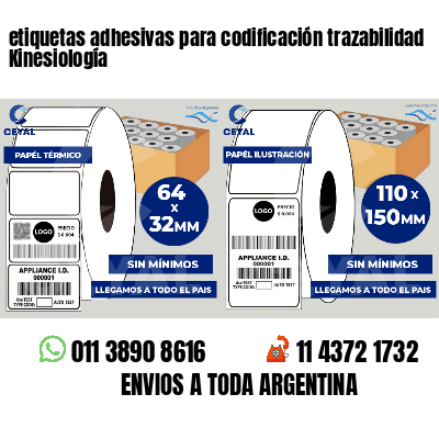 etiquetas adhesivas para codificación trazabilidad Kinesiología