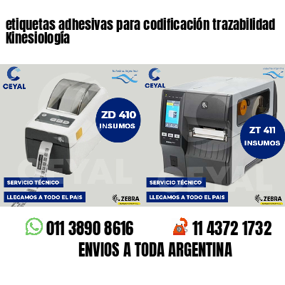etiquetas adhesivas para codificación trazabilidad Kinesiología