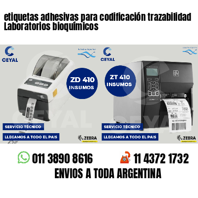 etiquetas adhesivas para codificación trazabilidad Laboratorios bioquímicos