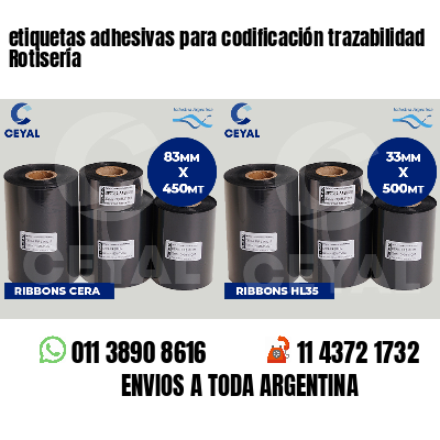 etiquetas adhesivas para codificación trazabilidad Rotisería