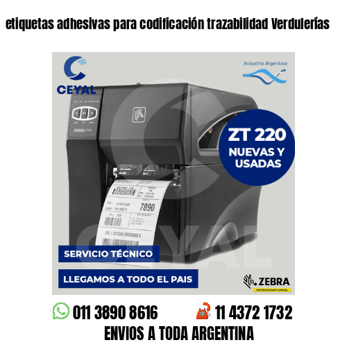 etiquetas adhesivas para codificación trazabilidad Verdulerías