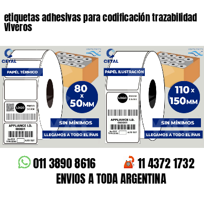 etiquetas adhesivas para codificación trazabilidad Viveros