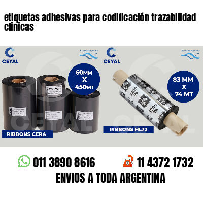 etiquetas adhesivas para codificación trazabilidad clinicas