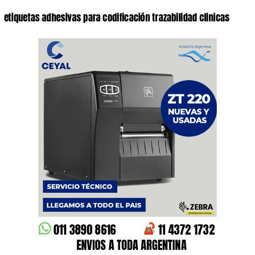 etiquetas adhesivas para codificación trazabilidad clinicas