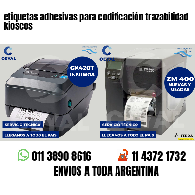 etiquetas adhesivas para codificación trazabilidad kioscos