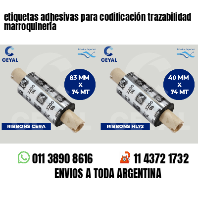 etiquetas adhesivas para codificación trazabilidad marroquinería
