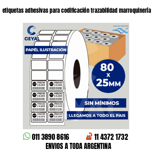 etiquetas adhesivas para codificación trazabilidad marroquinería