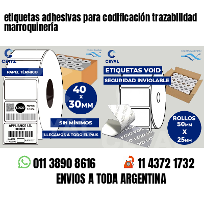 etiquetas adhesivas para codificación trazabilidad marroquinería