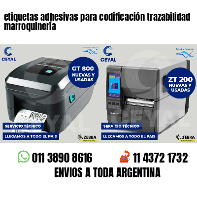 etiquetas adhesivas para codificación trazabilidad marroquinería