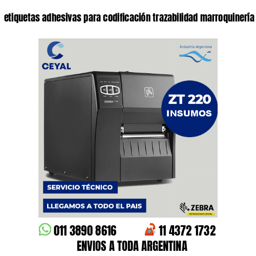 etiquetas adhesivas para codificación trazabilidad marroquinería